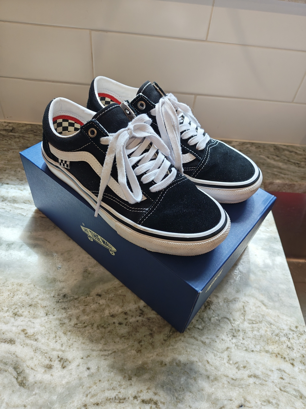 Vans Black/White Old Skool Skate Shoes